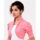 Cotton knitted jacket (pink)